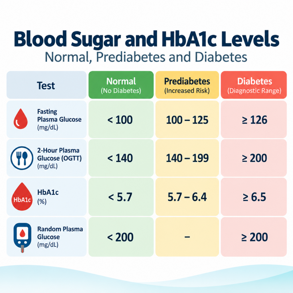 HbA1c, blood sugars and diabetes